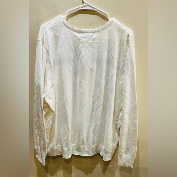 Tommy Hilfiger V-Neck White Solid Sweaters for Women, 3XL, 100% Cotton - Picture 6 of 10